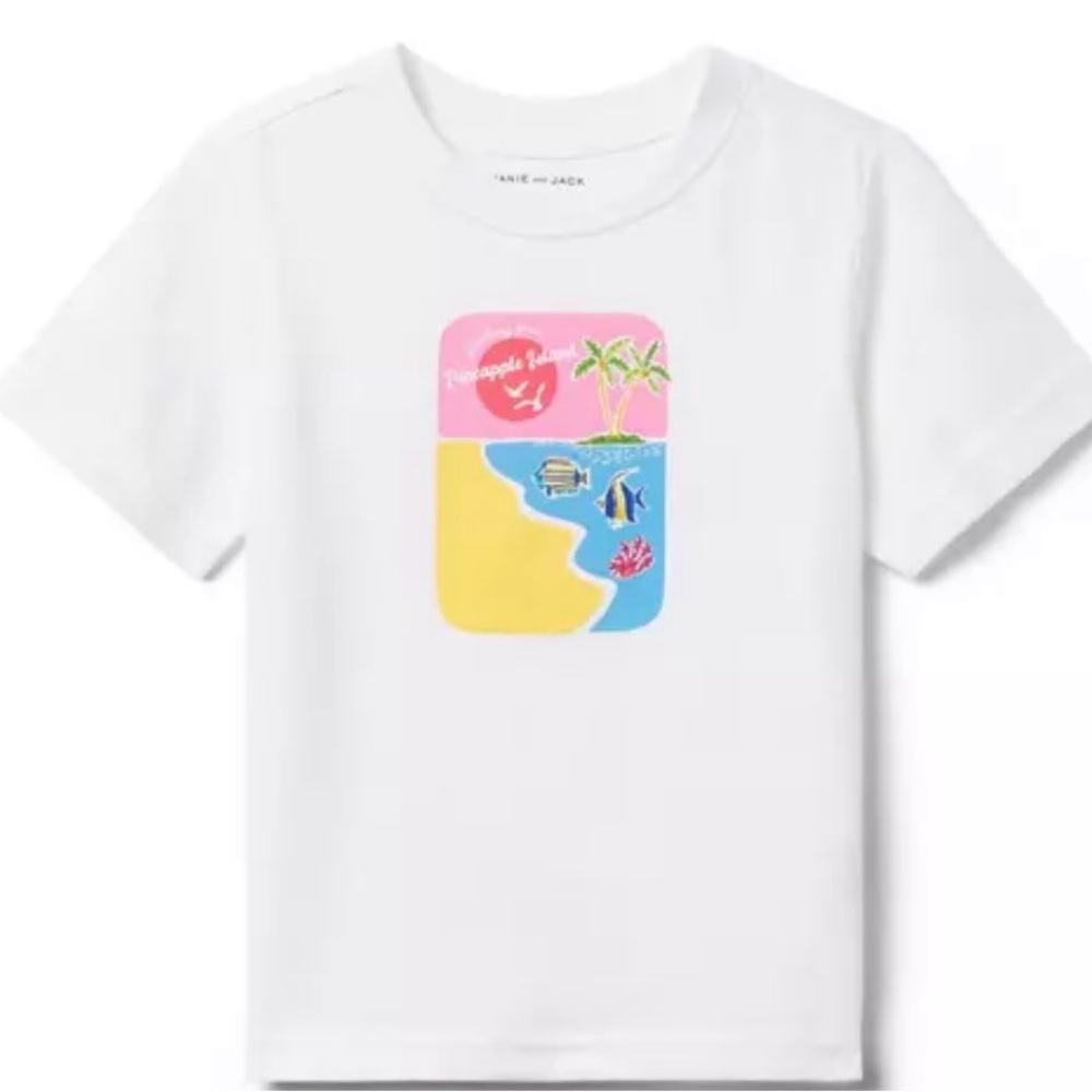 Janie and Jack Tropical Postcard Tee